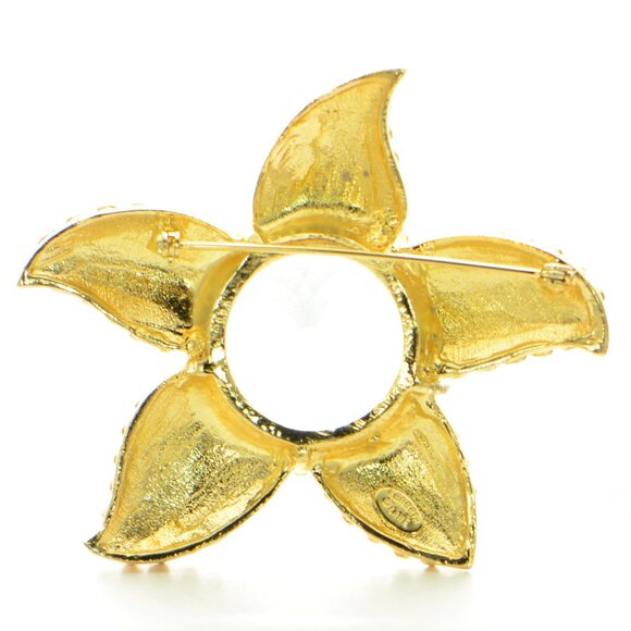 Vintage Kenneth Jay Lane KJL Textured Golden Starfish Pin Brooch - Picture 2 of 4